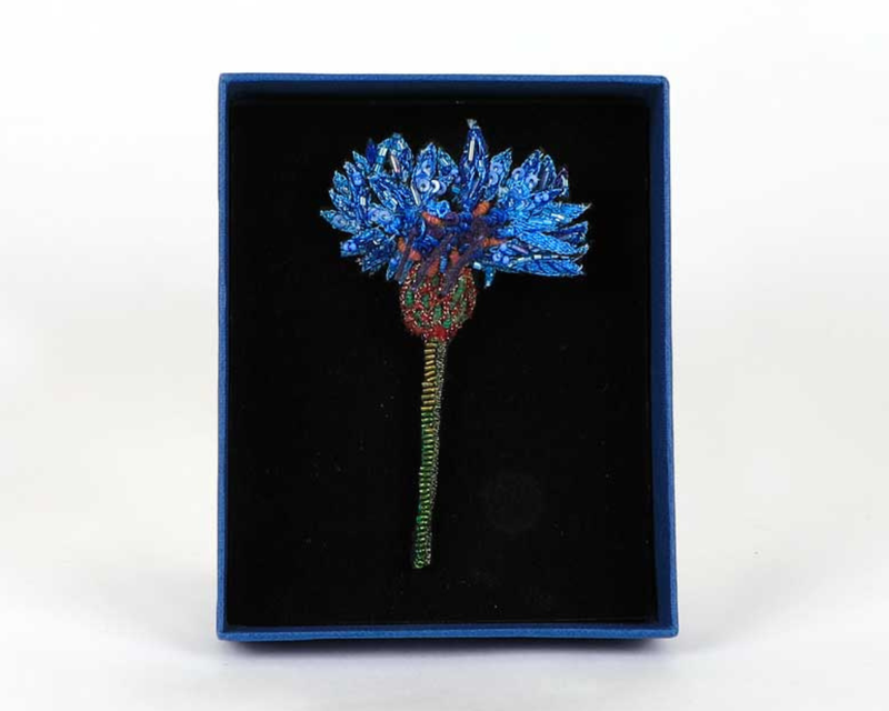 cornflower pin
